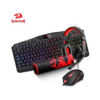 Redragon S101-BA-2 4 In 1 Combo Wired Gaming RGB Backlit Keyboard, Gaming Mouse, Gaming Mouse Pad & Headset Combo (All in 1) PC Gamer Bundle for Windows - Black