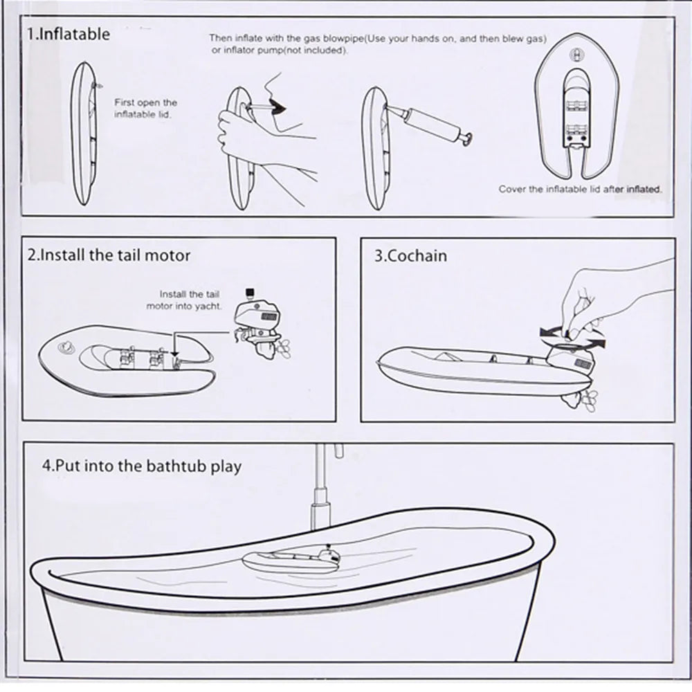 Windup Inflatable Water Boat